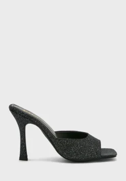 ELLA Glittery Square Front Mule Sandal