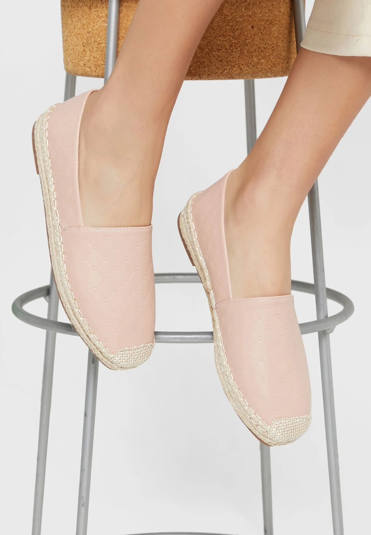 Circle Criss Cross Pattern Flat Espadrille 1 Circle Criss Cross Pattern Flat Espadrille