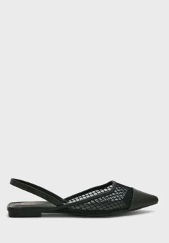 ELLA Net Detail Pointed Flat Shoe