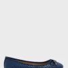 ELLA Textured Ballerina Flat Shoe