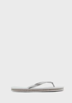 Glitter Strap And Gem Sole Flip Flop