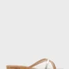 Sheer And Metallic Mule Sandal