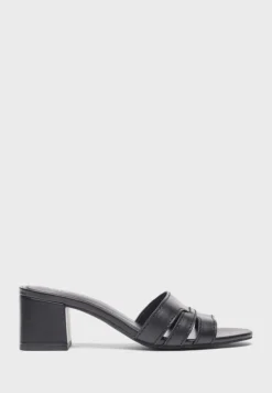 Cross Strap Mid Heel Sandal