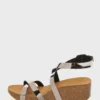 Asteria Strappy Mid Heel Wedges