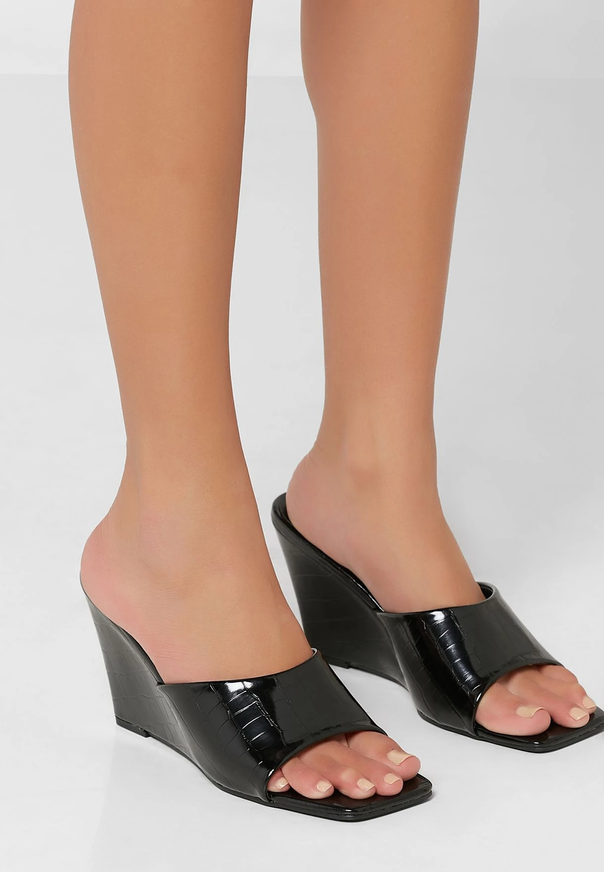 ELLA Croc Effect Wedge Sandal 1 ELLA Croc Effect Wedge Sandal