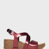 Malaga Strappy Mid Heel Wedges