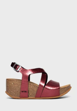Malaga Strappy Mid Heel Wedges
