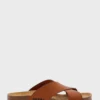 Gomera Criss-Cross Leather Strap Sandals
