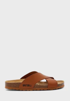 Gomera Criss-Cross Leather Strap Sandals