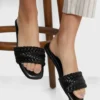 ELLA Braided Square Toe Flat Sandal