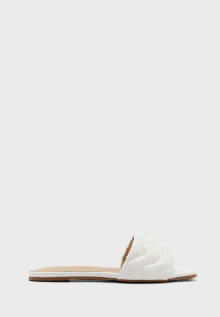 ELLA Zig Zag Stitch Puffy Flat Sandal