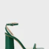 ELLA Croc Effect Ankle Strap Sandal
