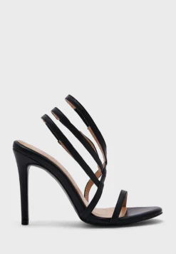 Metallic Trim Satin Pointed Pump