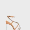RIVER ISLAND Embel Metal Heel Barely There Sandals