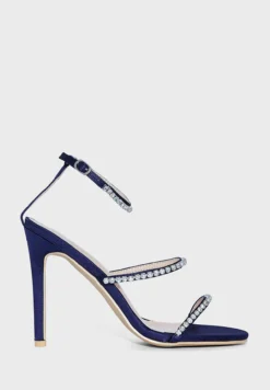 High Heel Diamante Strap Sandals