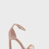 ELLA Satin Square Toe Ankle Strap Sandal