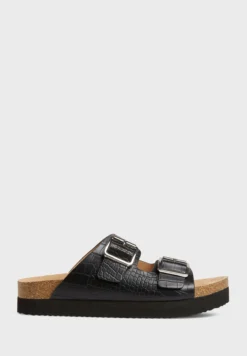 Monki Flat Buckled Cork Sandals