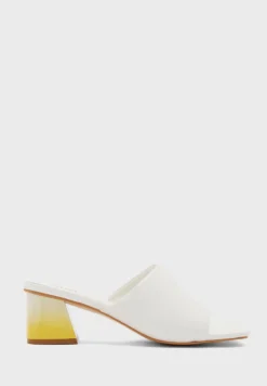 ELLA Flared Heel Squared Toe Mule