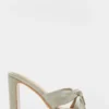 Satin Knot Detail Mule Sandal