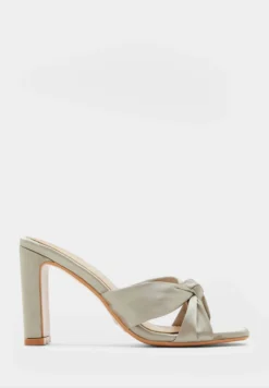 Satin Knot Detail Mule Sandal