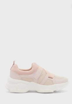 Elastic Strap Detail Colourblock Sneaker