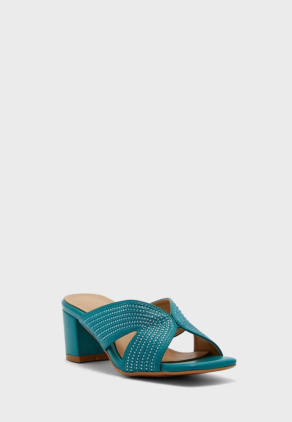 Diamante Stitch Cutout Mule Sandal 2 Diamante Stitch Cutout Mule Sandal - Image 2