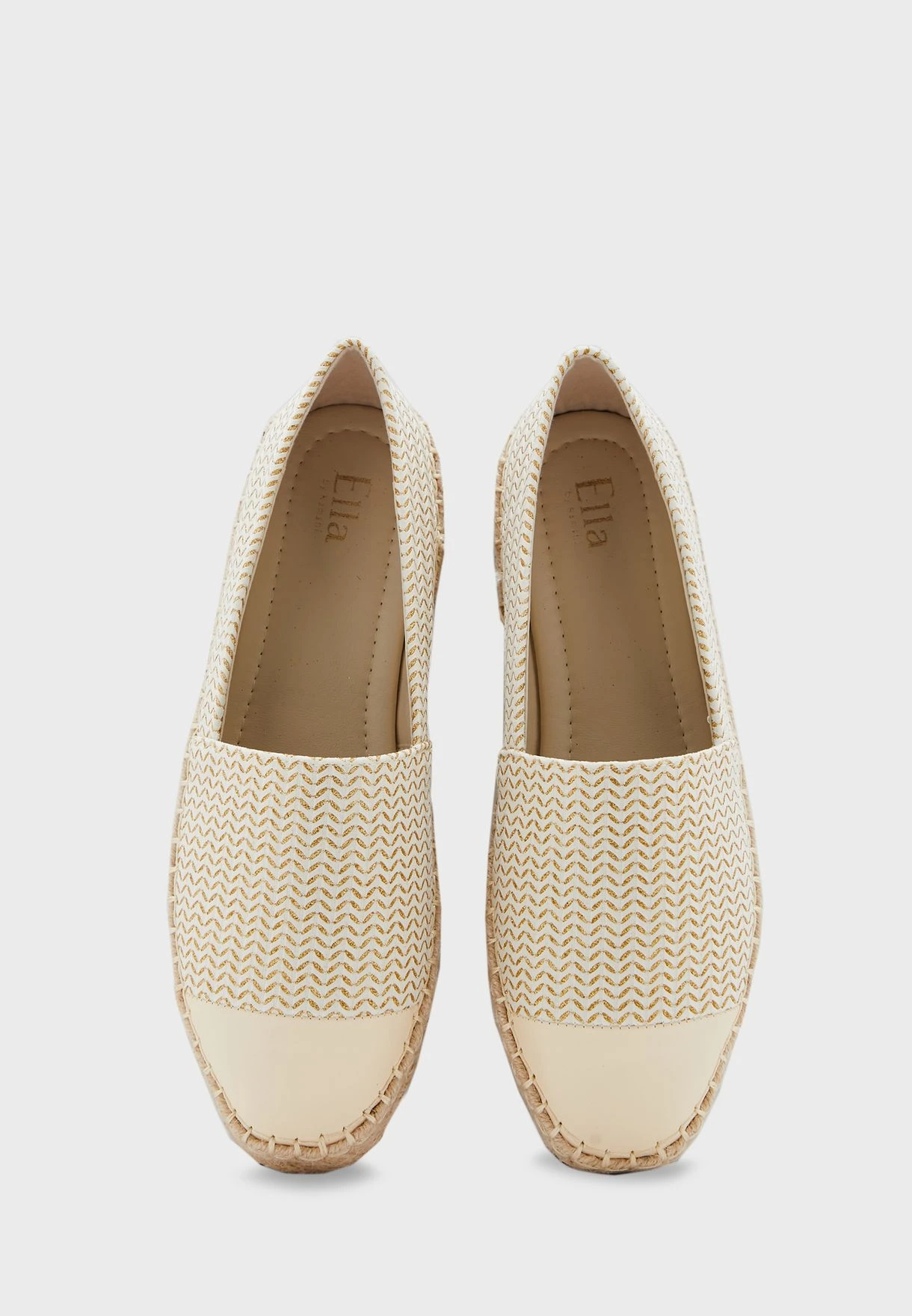 ELLA Textured Toe Cap Espadrille 2 ELLA Textured Toe Cap Espadrille - Image 2