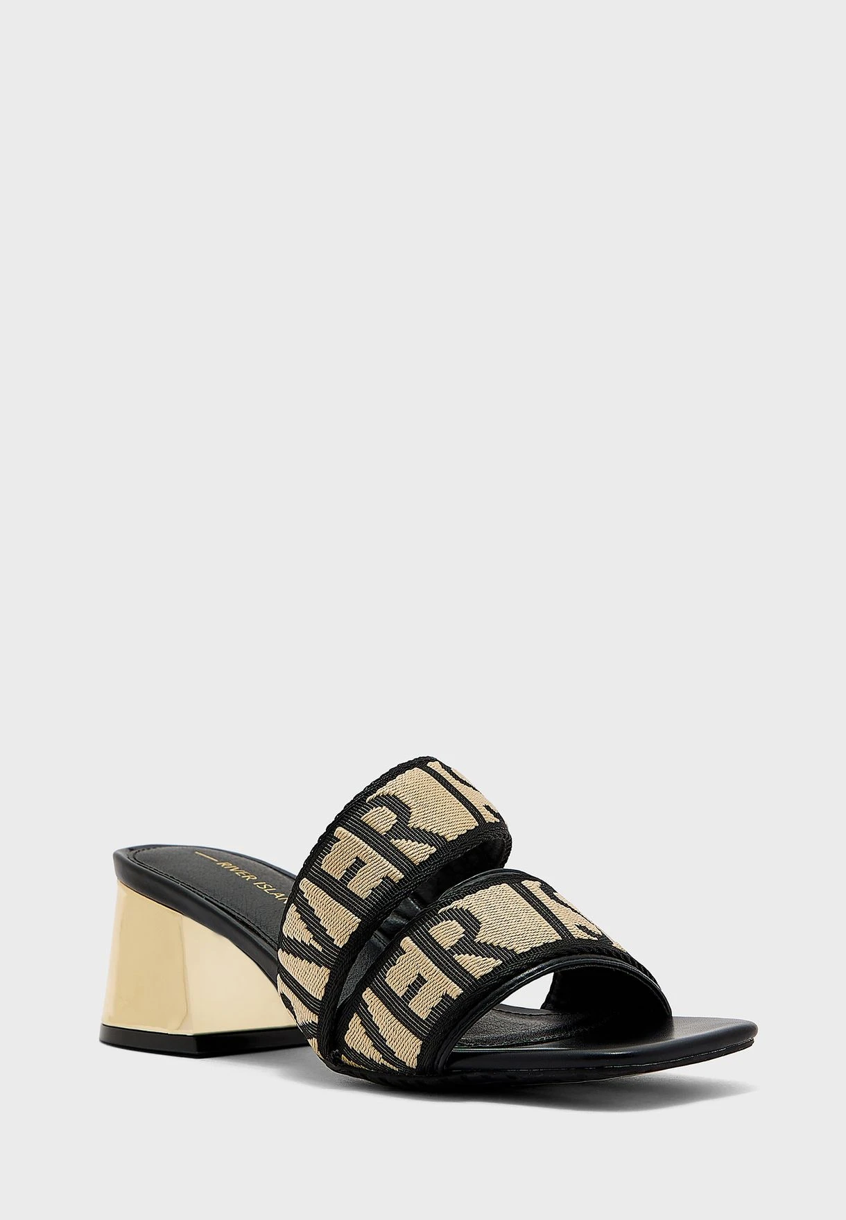 RIVER ISLAND Gross Grain Block Heel Sandals 2 RIVER ISLAND Gross Grain Block Heel Sandals - Image 2