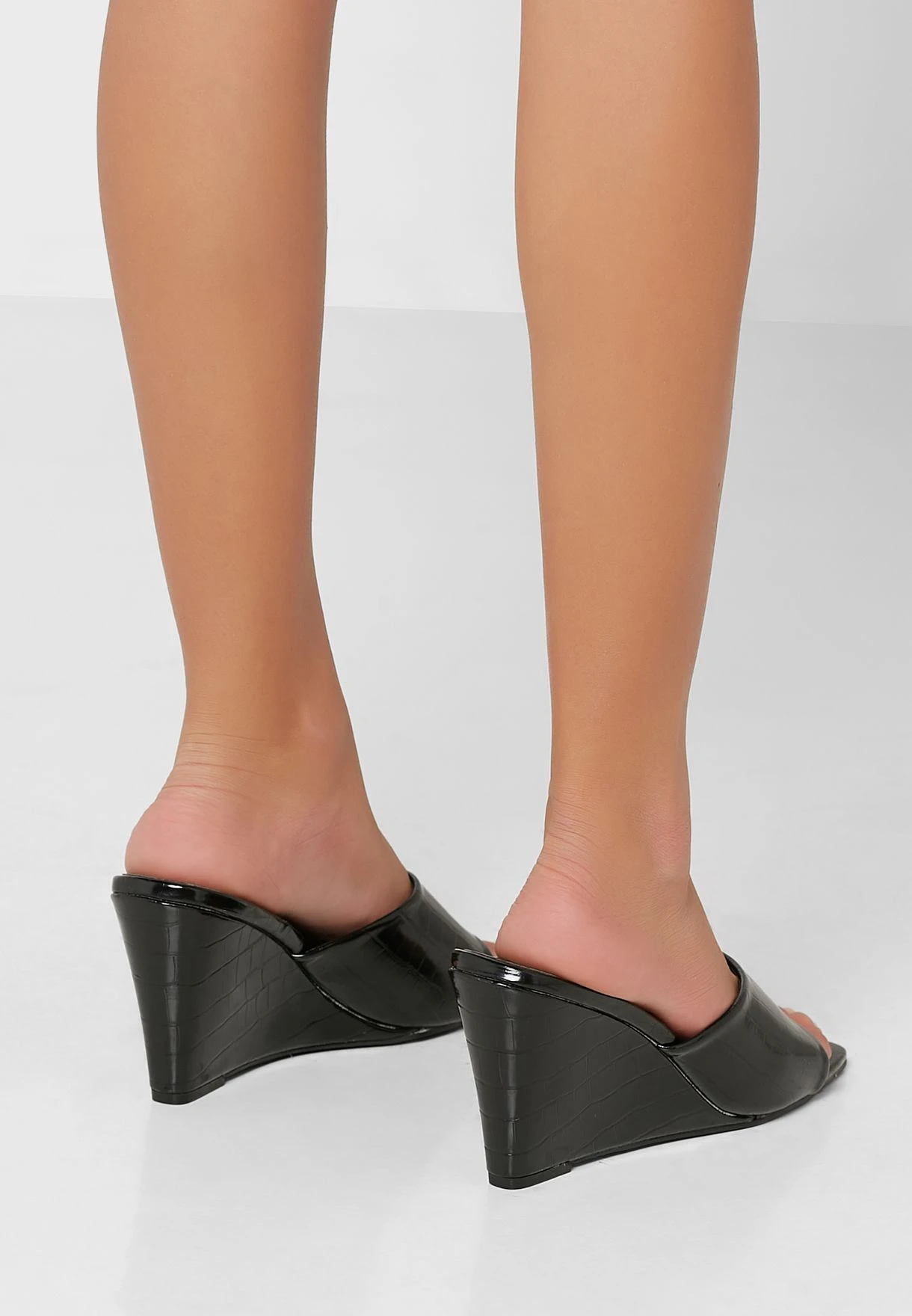 ELLA Croc Effect Wedge Sandal 2 ELLA Croc Effect Wedge Sandal - Image 2