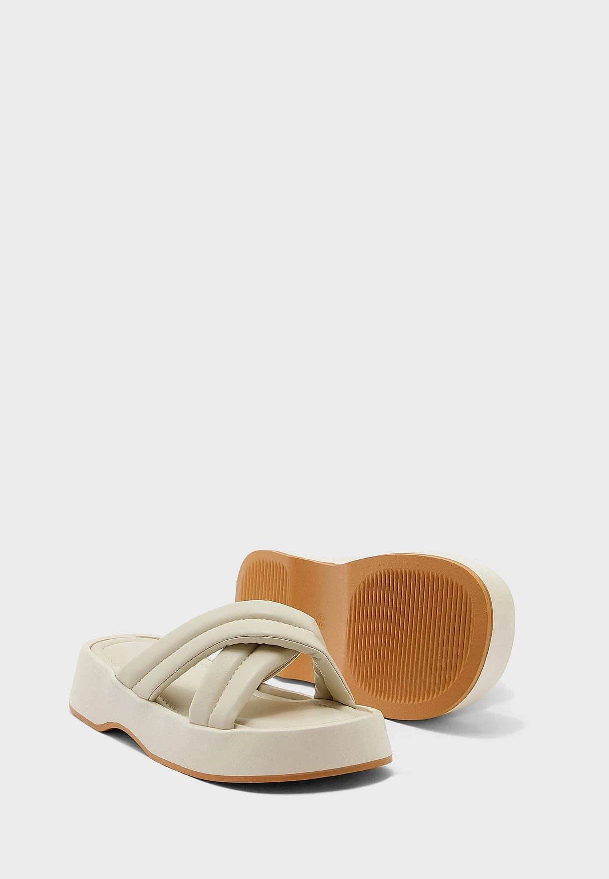 Cross-Over Flat Slider Sandal 3 Cross-Over Flat Slider Sandal - Image 3