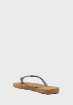 Havaianas Slim Square Logo Metallic Flip Flops -Cheap Sandal & Sneaker Store 3 zoom desktop 1450