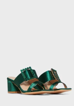 Double Strap Buckle Satin Mule Sandal 6 Double Strap Buckle Satin Mule Sandal -Cheap Sandal & Sneaker Store 3 zoom desktop 186