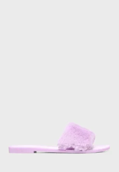 Faux Fur Strap Flat Sandals -Cheap Sandal & Sneaker Store 3 zoom desktop 406