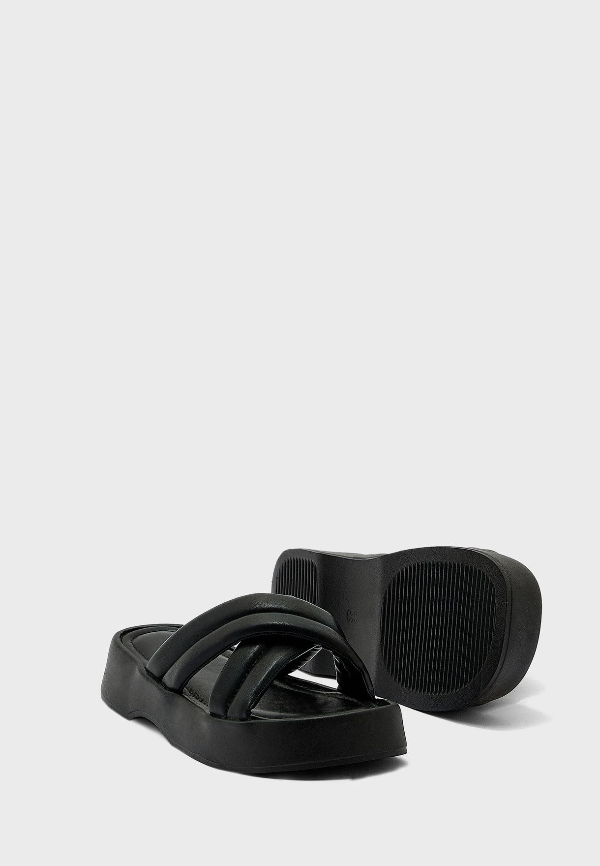 Cross-Over Flat Slider Sandal 3 Cross-Over Flat Slider Sandal - Image 3