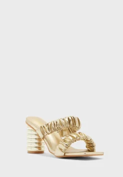 ELLA Ruched Double Strap Feature Heel Sandal 7 ELLA Ruched Double Strap Feature Heel Sandal -Cheap Sandal & Sneaker Store 3 zoom desktop 510