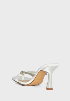Satin Diamante Edge Toe Post Mule Sandal -Cheap Sandal & Sneaker Store 3 zoom desktop 543