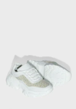 Diamante Detail Chunky Sneaker 6 Diamante Detail Chunky Sneaker -Cheap Sandal & Sneaker Store 3 zoom desktop 643