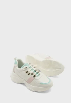 Colourblock Lace Up Chunky Sneaker -Cheap Sandal & Sneaker Store 3 zoom desktop 794