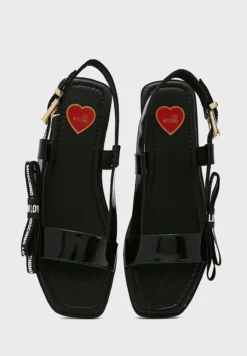 LOVE MOSCHINO Bow Detail Ankle Strap Flat Sandals -Cheap Sandal & Sneaker Store 4 zoom desktop 105
