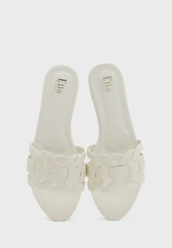 ELLA Woven Circle Detail Flat Sandal -Cheap Sandal & Sneaker Store 4 zoom desktop 326