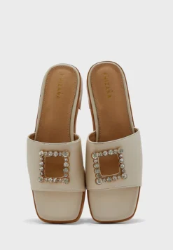 Diamante Edge Square Cutout Flat Sandal 7 Diamante Edge Square Cutout Flat Sandal -Cheap Sandal & Sneaker Store 4 zoom desktop 359