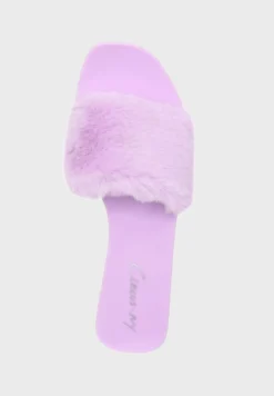 Faux Fur Strap Flat Sandals -Cheap Sandal & Sneaker Store 4 zoom desktop 374