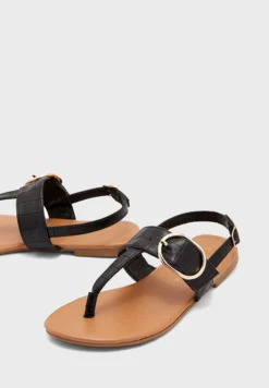 New Look Wide Fit Islington Buckle Flat Sandals -Cheap Sandal & Sneaker Store 4 zoom desktop 395