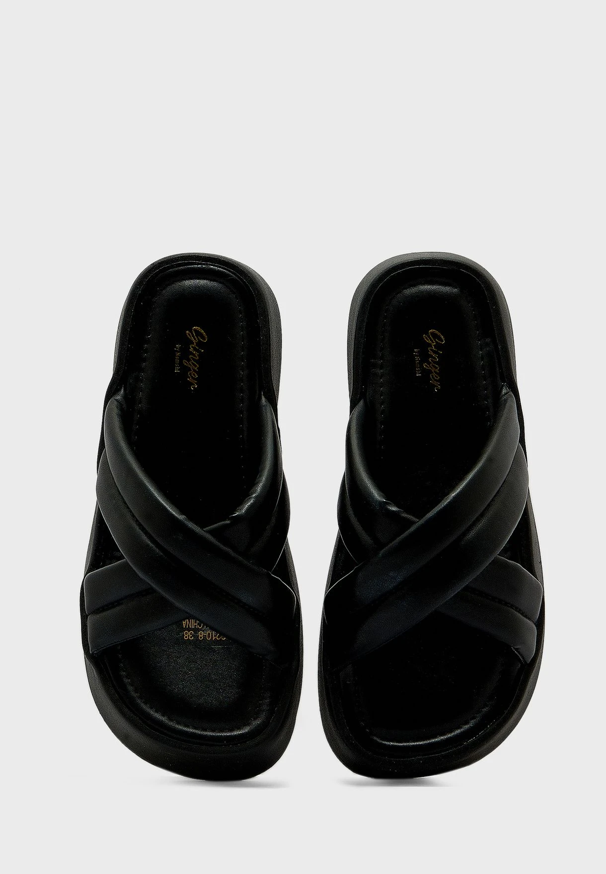 Cross-Over Flat Slider Sandal 4 Cross-Over Flat Slider Sandal - Image 4