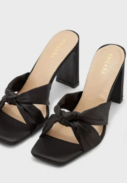 Satin Knot Detail Mule Sandal -Cheap Sandal & Sneaker Store 4 zoom desktop 463