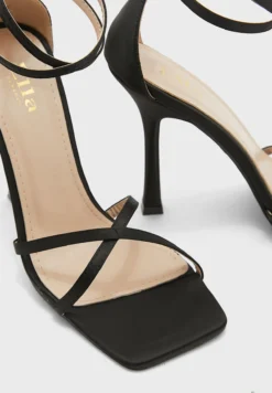 ELLA Satin Ankle Strap Heeled Sandals -Cheap Sandal & Sneaker Store 4 zoom desktop 491