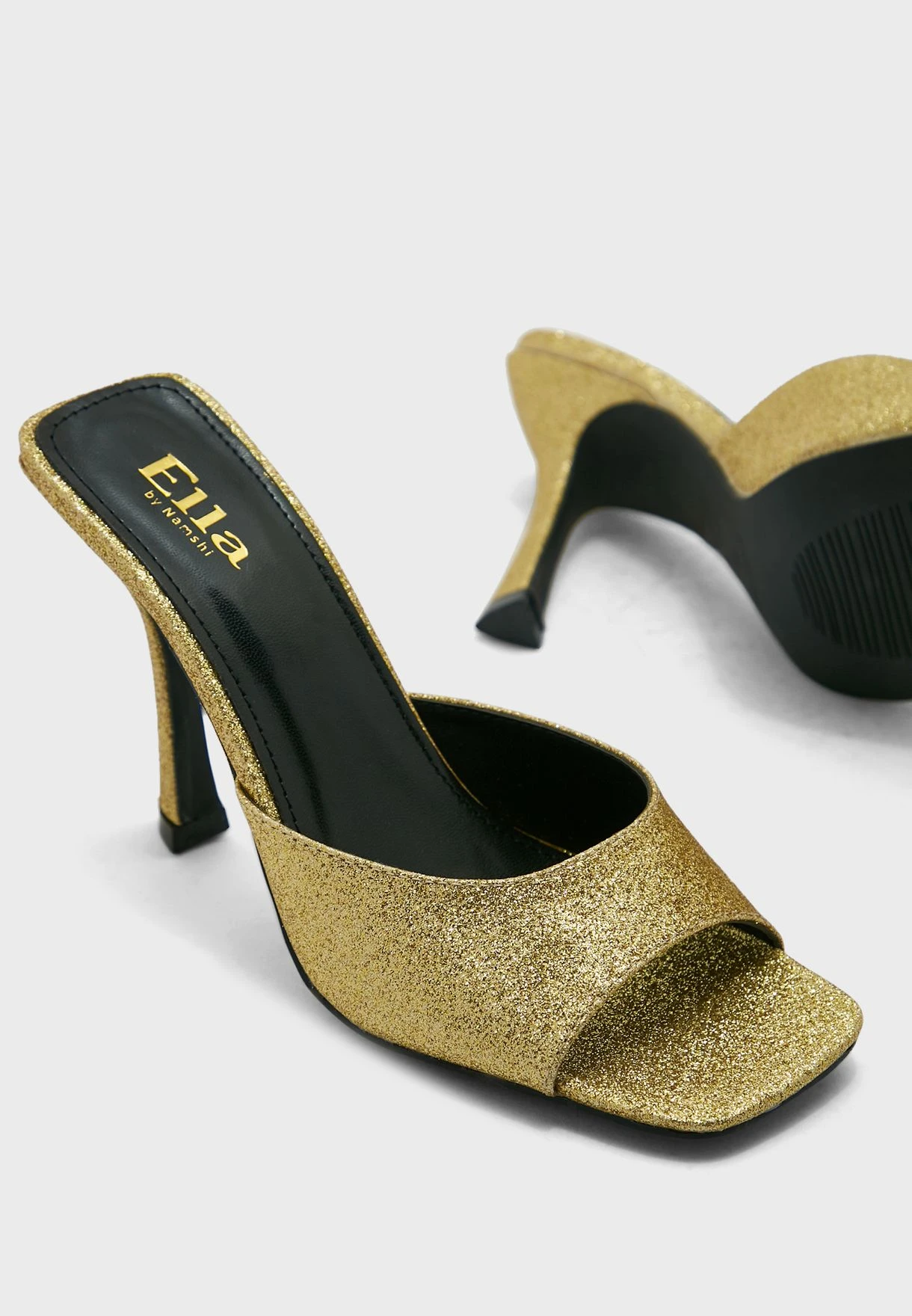 ELLA Glittery Square Front Mule Sandal 4 ELLA Glittery Square Front Mule Sandal - Image 4