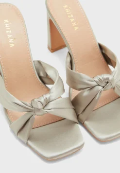 Satin Knot Detail Mule Sandal -Cheap Sandal & Sneaker Store 4 zoom desktop 59