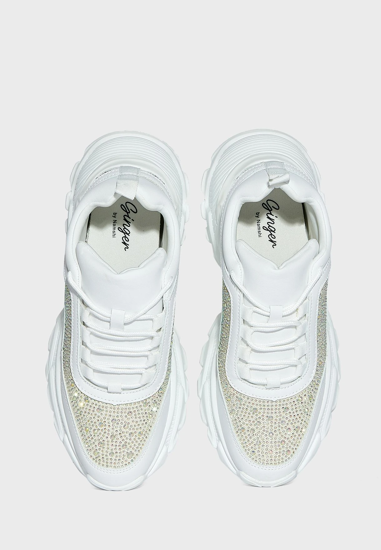 Diamante Detail Chunky Sneaker 4 Diamante Detail Chunky Sneaker - Image 4