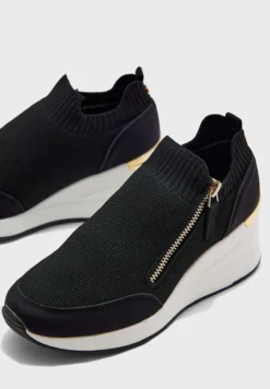 RIVER ISLAND Zip Wedge Sneakers -Cheap Sandal & Sneaker Store 4 zoom desktop 697